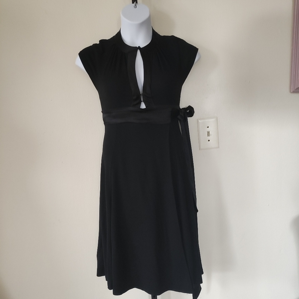 Diane von Furstenberg (LBD) Svetlana Wrap Dress Black Size 8